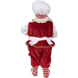 Clayre & Eef 65227 Kerstman Decoratie Rood Landelijke Stijl 16x8x28 cm