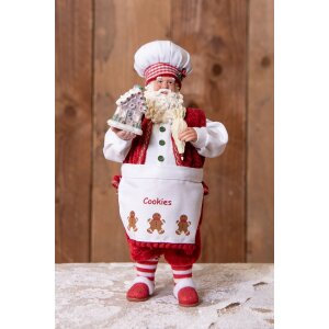 Clayre & Eef 65227 Kerstman Decoratie Rood Landelijke Stijl 16x8x28 cm