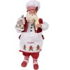 Clayre & Eef 65227 Kerstman Decoratie Rood Landelijke Stijl 16x8x28 cm