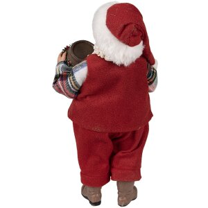 Clayre & Eef 65232 kerstdecoratie kerstman rood 16x8x28 cm