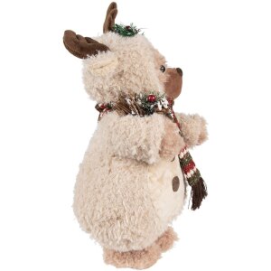 Clayre & Eef 65255 Decoratieve Beer Beige Bruin 20x20x38 cm Landelijke Stijl