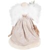Clayre & Eef 65261 Decoratieve Engel Beige Roze 21x12x35 cm Kerstdecoratie