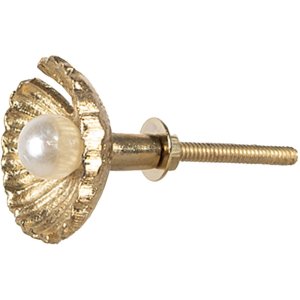 Clayre & Eef 65276 Deurknop Goudkleurig Ø 3x6 cm