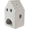 Clayre & Eef 6CE1588L Theelichthouder Kerst Cottage Beige 10x9x17 cm
