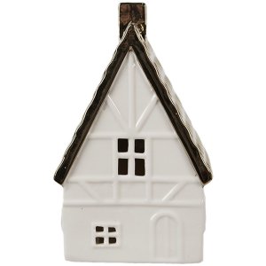 Clayre & Eef 6CE1597L Decoratiehuisje met LED Beige,...