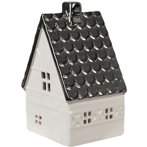 Clayre & Eef 6CE1597M Decoratiehuisje met LED Beige...