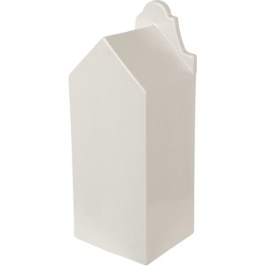 Clayre & Eef 6CE1599L Decoratiehuisje met LED Beige, Goudkleurig 8x8x20 cm