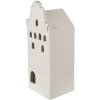 Clayre & Eef 6CE1599L Decoratiehuisje met LED Beige, Goudkleurig 8x8x20 cm
