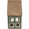 Clayre & Eef 6CE1601 Kaarshouder Kerst Cottage Groen Bruin 9x8x15 cm