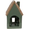 Clayre & Eef 6CE1601 Kaarshouder Kerst Cottage Groen Bruin 9x8x15 cm