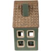 Clayre & Eef 6CE1601 Kaarshouder Kerst Cottage Groen Bruin 9x8x15 cm