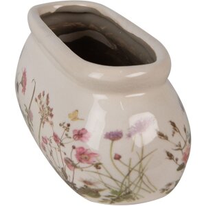 Clayre & Eef 6CE1602S Binnen Bloempot Roze Beige 18x7x7 cm