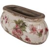 Clayre & Eef 6CE1603S Binnen Bloempot Roze Beige 18x7x7 cm