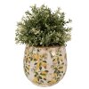 Clayre & Eef 6CE1608M Bloempot voor Binnen Beige Geel Ø 15x15 cm