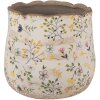 Clayre & Eef 6CE1610M Bloempot Beige Geel Ø 18x16 cm Keramiek Landelijke Stijl