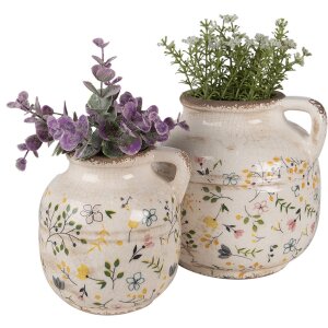 Clayre & Eef 6CE1611M Sierkan Beige Geel Ø 12x14 cm