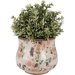 Clayre & Eef 6CE1612S Bloempot voor Binnen Beige Roze...