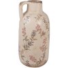 Clayre & Eef 6CE1614 Sierkan Beige Roze Ø 13x25 cm Landelijke stijl