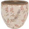 Clayre & Eef 6CE1615L Binnen Bloempot Beige Roze Ø 18x17 cm