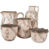 Clayre & Eef 6CE1615L Binnen Bloempot Beige Roze Ø 18x17 cm
