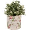Clayre & Eef 6CE1623M Binnen Bloempot Beige Roze Ø 14x13 cm