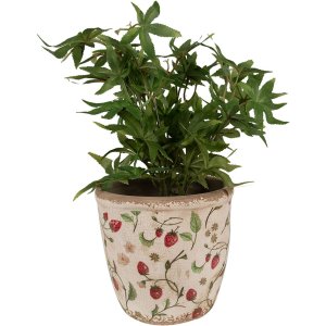 Clayre & Eef 6CE1631L Bloempot Beige Rood Ø...