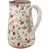 Clayre & Eef 6CE1633L Sierkan Beige Rood Keramiek 21x15x23 cm Landelijke stijl