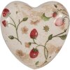Clayre & Eef 6CE1637 Decoratief Hart Beige Rood 11x11x4 cm