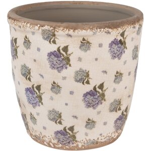 Clayre & Eef 6CE1638L Binnen Bloempot Beige Blauw...