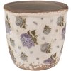 Clayre & Eef 6CE1638XS Bloempot voor Binnen Beige Blauw Ø 11x10 cm