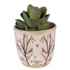 Clayre & Eef 6CE1641XS Bloempot voor Binnen Beige Bruin Ø 11x10 cm