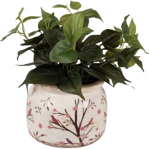 Clayre & Eef 6CE1642L Bloempot voor Binnen Beige Bruin Ø 20x15 cm