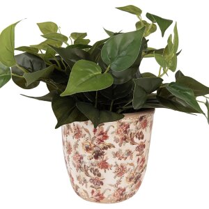 Clayre & Eef 6CE1649L Binnen Bloempot Beige Roze Ø 16x16 cm
