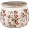 Clayre & Eef 6CE1650L Binnen Bloempot Beige Roze Ø 20x15 cm