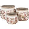 Clayre & Eef 6CE1650L Binnen Bloempot Beige Roze Ø 20x15 cm