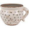 Clayre & Eef 6CE1655L Binnen Bloempot Beige Zwart 20x17x15 cm