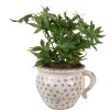 Clayre & Eef 6CE1655L Binnen Bloempot Beige Zwart 20x17x15 cm