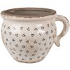 Clayre & Eef 6CE1655M Binnen Bloempot Beige Zwart 17x14x12 cm