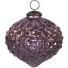 Clayre & Eef 6GL4324 Kerstbal paars glas Ø 8x8 cm