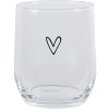 Clayre & Eef 6GL4399 Waterglas transparant 300 ml hartjesmotief