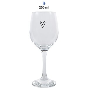 Clayre & Eef 6GL4400 Wijnglas Transparant Ø 8x17 cm 250 ml