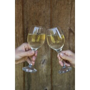 Clayre & Eef 6GL4400 Wijnglas Transparant Ø 8x17 cm 250 ml