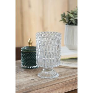 Clayre & Eef 6GL4412 Vaas Glas Transparant Ø 10x18 cm