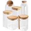 Clayre & Eef 6GL4418 Opbergblik met deksel Transparant 6x6x12 cm