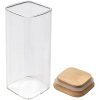 Clayre & Eef 6GL4419 Opbergblik met deksel Transparant 6x6x15 cm