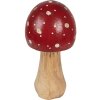 Clayre & Eef 6H2309M Decoratie Paddestoel Roodbruin Ø 6x13 cm