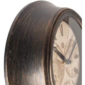 Clayre & Eef 6KL0801 Wandklok Bruin Beige Ø...