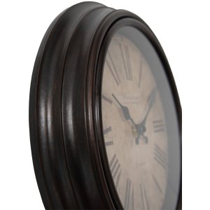 Clayre & Eef 6KL0808 Wandklok Bruin Ø 29x5 cm...