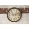 Clayre & Eef 6KL0813 Wandklok Bruin Beige Ø 50x5 cm - 1xAA