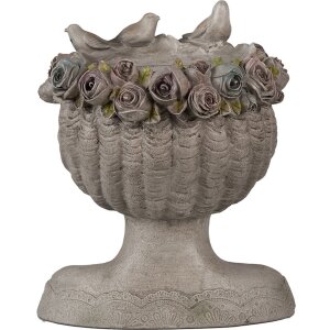 Clayre & Eef 6PR3896 Binnen Bloempot Grijs 22x20x26 cm